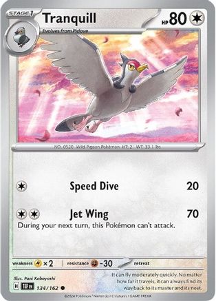Tranquill (134) Reverse Holofoil [SV: Temporal Forces] Pokemon Single Pokémon
