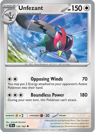 Unfezant (135) [SV: Temporal Forces] Pokemon Single Pokémon