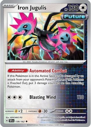 Iron Jugulis (139) Reverse Holofoil [SV: Temporal Forces] Pokemon Single Pokémon