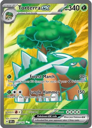 Torterra ex - 185/162 Holofoil [SV: Temporal Forces] Pokemon Single Pokémon
