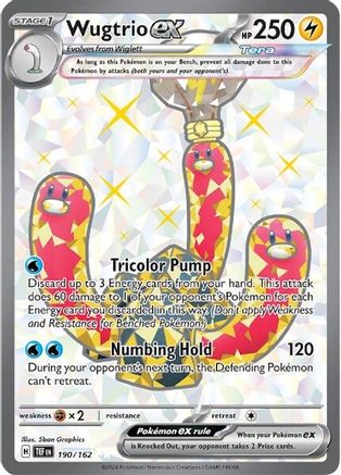 Wugtrio ex - 190/162 Holofoil [SV: Temporal Forces] Pokemon Single Pokémon