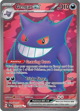 Gengar ex - 193/162 (193) - [SV: Temporal Forces] Holofoil Pokemon Single Pokémon