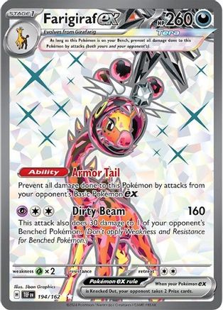 Farigiraf ex - 194/162 Holofoil [SV: Temporal Forces] Pokemon Single Pokémon
