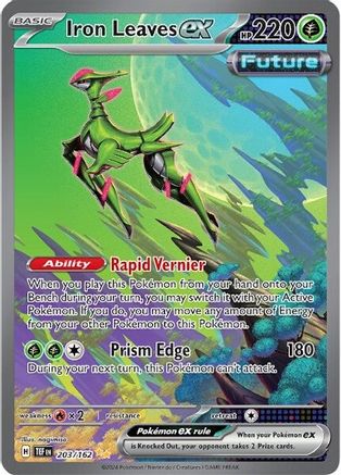 Iron Leaves ex - 203/162 Holofoil [SV: Temporal Forces] Pokemon Single Pokémon