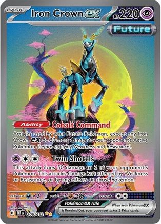 Iron Crown ex - 206/162 Holofoil [SV: Temporal Forces] Pokemon Single Pokémon