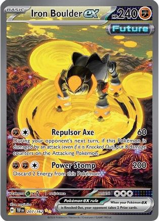 Iron Boulder ex - 207/162 Holofoil [SV: Temporal Forces] Pokemon Single Pokémon
