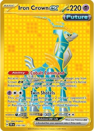 Iron Crown ex - 216/162 Holofoil [SV: Temporal Forces] Pokemon Single Pokémon