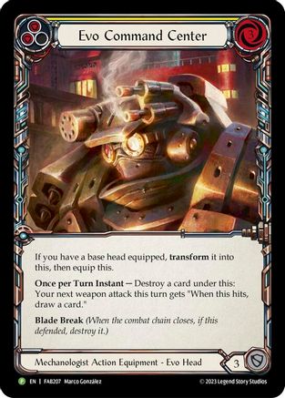 Evo Command Center [FAB207] (Promo)  Rainbow Foil Flesh And Blood Single Flesh And Blood   