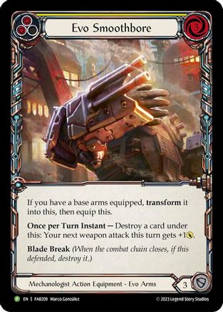 Evo Smoothbore [FAB209] (Promo)  Rainbow Foil Flesh And Blood Single Flesh And Blood   