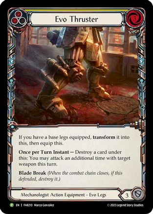 Evo Thruster [FAB210] (Promo)  Rainbow Foil Flesh And Blood Single Flesh And Blood   