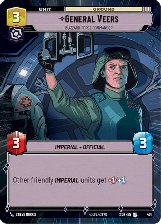 General Veers - Blizzard Force Commander (Hyperspace) (491)[Spark of Rebellion] Foil Star Wars: Unlimited Single Disney