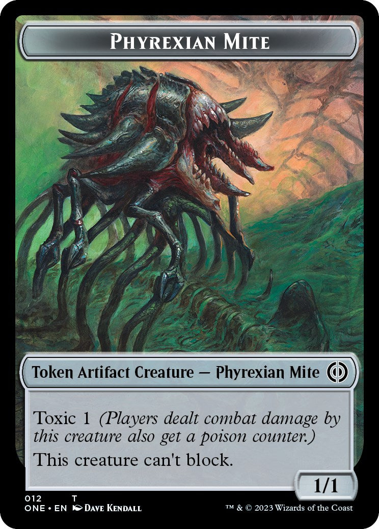 Phyrexian Mite (012) // Phyrexian Beast Double-Sided Token [Tokens] Phyrexia: All Will Be One Tokens MTG Single Magic: The Gathering