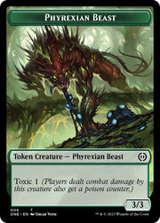 Phyrexian Mite (012) // Phyrexian Beast Double-Sided Token [Tokens] Phyrexia: All Will Be One Tokens MTG Single Magic: The Gathering