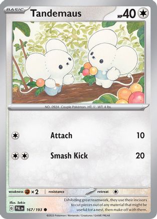 Tandemaus (Cosmos Foil) (167) Holofoil [Misc: Cards & Products] Pokemon Single Pokémon