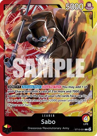 Sabo (001) (ST13-001) [Ultra Deck: The Three Brothers] Foil One Piece Single Bandai