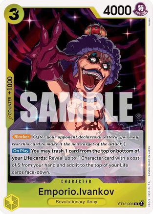 Emporio.Ivankov (ST13-005) [Ultra Deck: The Three Brothers] Foil One Piece Single Bandai