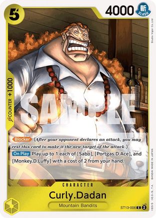 Curly.Dadan (ST13-006) [Ultra Deck: The Three Brothers] Foil One Piece Single Bandai