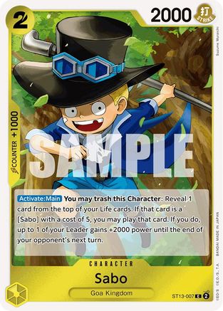 Sabo (007) (ST13-007) [Ultra Deck: The Three Brothers] Foil One Piece Single Bandai