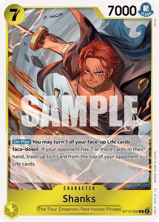 Shanks (ST13-009) [Ultra Deck: The Three Brothers] Foil One Piece Single Bandai