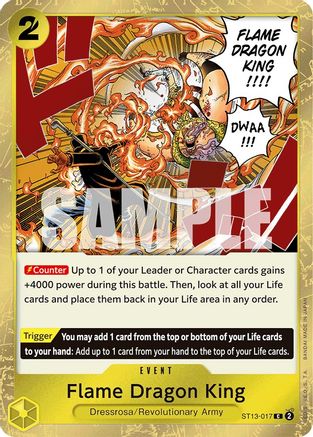 Flame Dragon King (ST13-017) [Ultra Deck: The Three Brothers] Foil One Piece Single Bandai