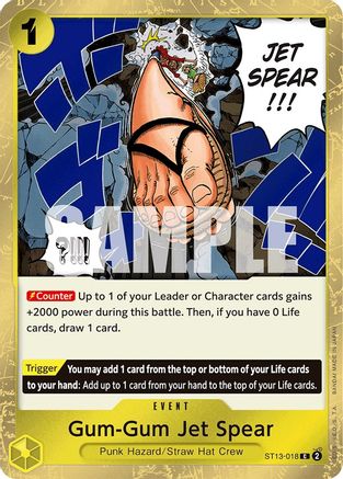 Gum-Gum Jet Spear (ST13-018) [Ultra Deck: The Three Brothers] Foil One Piece Single Bandai