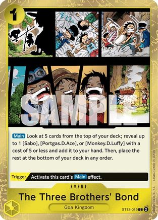 The Three Brothers' Bond (ST13-019) [Ultra Deck: The Three Brothers] Foil One Piece Single Bandai