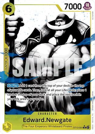 Edward.Newgate (Parallel) (ST13-004) [Ultra Deck: The Three Brothers] Foil One Piece Single Bandai