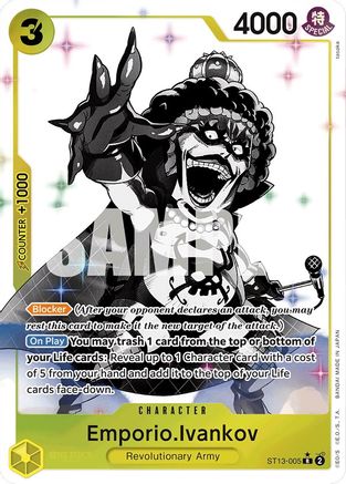 Emporio.Ivankov (Parallel) (ST13-005) [Ultra Deck: The Three Brothers] Foil One Piece Single Bandai