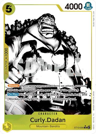 Curly.Dadan (Parallel) (ST13-006) [Ultra Deck: The Three Brothers] Foil One Piece Single Bandai