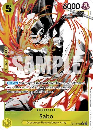 Sabo (008) (Parallel) (ST13-008) [Ultra Deck: The Three Brothers] Foil One Piece Single Bandai
