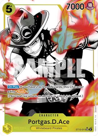 Portgas.D.Ace (011) (Parallel) (ST13-011) [Ultra Deck: The Three Brothers] Foil One Piece Single Bandai
