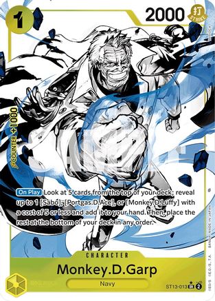 Monkey.D.Garp (Parallel) (ST13-013) [Ultra Deck: The Three Brothers] Foil One Piece Single Bandai