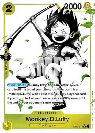 Monkey.D.Luffy (014) (Parallel) (ST13-014) [Ultra Deck: The Three Brothers] Foil One Piece Single Bandai