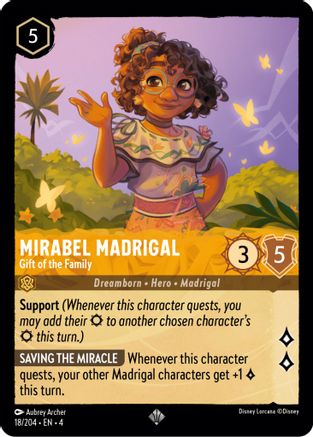 Mirabel Madrigal - Gift of the Family (18/204) [Ursulas Return] Lorcana Single Disney