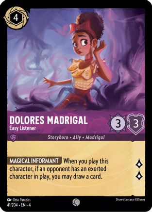 Dolores Madrigal - Easy Listener (41/204) [Ursulas Return] Lorcana Single Disney