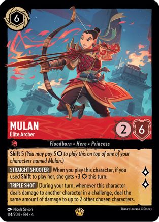 Mulan - Elite Archer (114/204) [Ursulas Return] Lorcana Single Disney