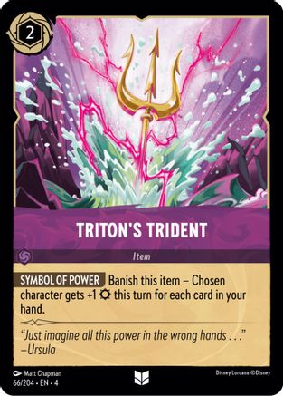 Triton's Trident (66/204) [Ursulas Return] Cold Foil Lorcana Single Disney