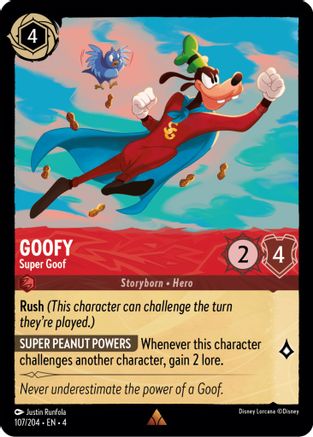 Goofy - Super Goof (107/204) [Ursulas Return] Lorcana Single Disney