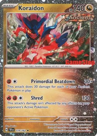 Koraidon (Gamestop Promo) (119) Reverse Holofoil [Misc: Cards & Products] Pokemon Single Pokémon