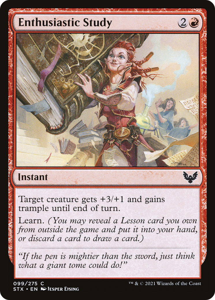 Enthusiastic Study (STX-099) [Strixhaven: School of Mages] MTG Single Wizards of the Coast