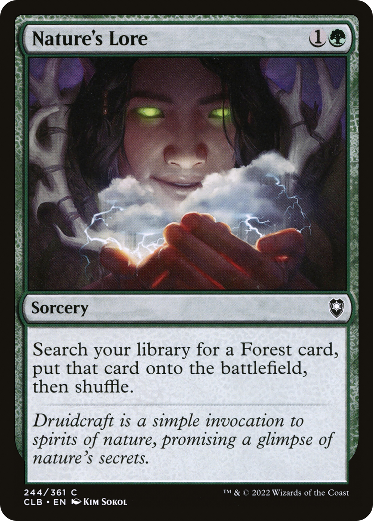 Nature's Lore (CLB-244) [Commander Legends: Battle for Baldur's Gate] MTG Single Wizards of the Coast