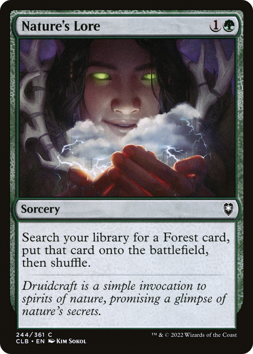 Nature's Lore (CLB-244) [Commander Legends: Battle for Baldur's Gate] MTG Single Wizards of the Coast