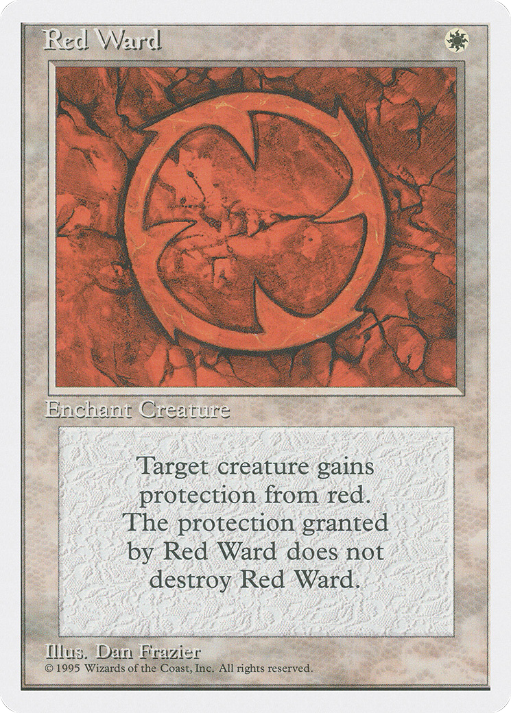 Red Ward (4ED-044) [Fourth Edition] MTG Single Wizards of the Coast