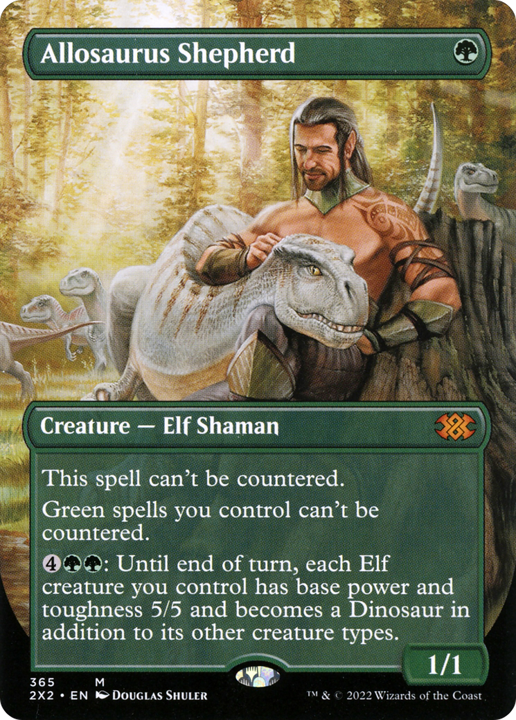 Allosaurus Shepherd (2X2-365) [Double Masters 2022] (Borderless) MTG Single Wizards of the Coast