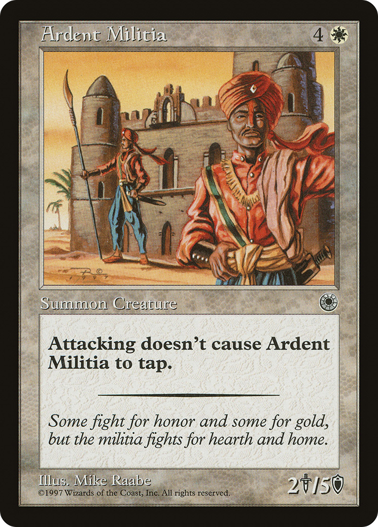 Ardent Militia (POR-) [Misc] Portal MTG Single Wizards of the Coast