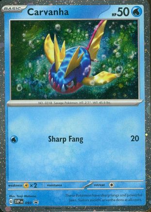 Carvanha - 093 (93) Holofoil [Promos: SV Promo Cards] Pokemon Single Pokémon