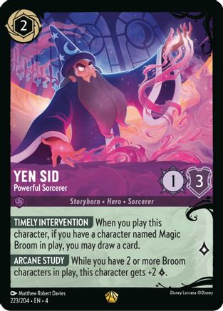 Yen Sid - Powerful Sorcerer (223/204) (223/204) [Illumineers Quest Deep Trouble] Cold Foil Lorcana Single Disney