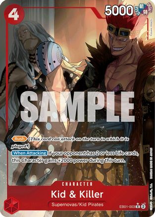 Kid & Killer (Alternate Art) (EB01-003) [Extra Booster: Memorial Collection] Foil One Piece Single Bandai