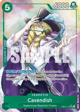 Cavendish (Alternate Art) (EB01-012) [Extra Booster: Memorial Collection] Foil One Piece Single Bandai