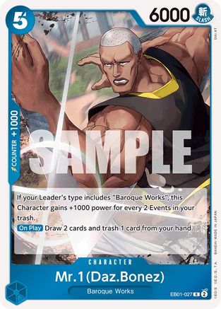 Mr. 1 (Daz.Bonez) (EB01-027) [Extra Booster: Memorial Collection] Foil One Piece Single Bandai